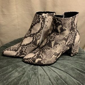 Madden Girl Snake Skin Dafni Booties